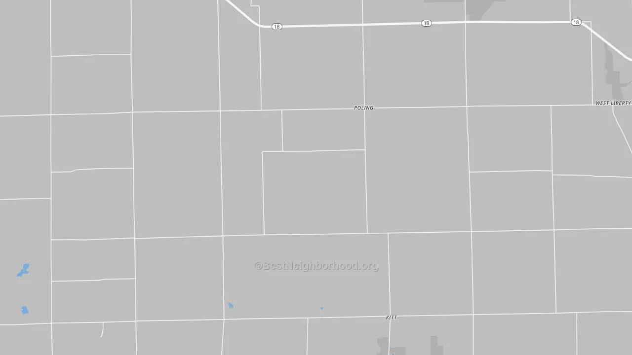 Transit Grade map of Poling, IN