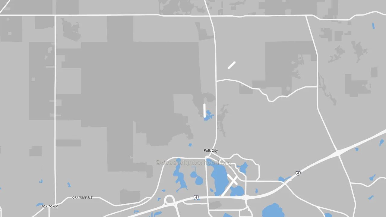 Transit Grade map of Polk City, FL