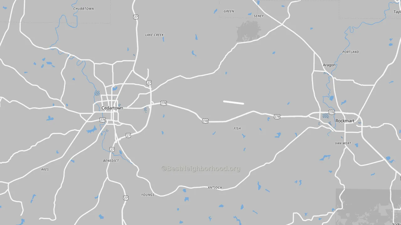 Transit Grade map of Polk County, GA
