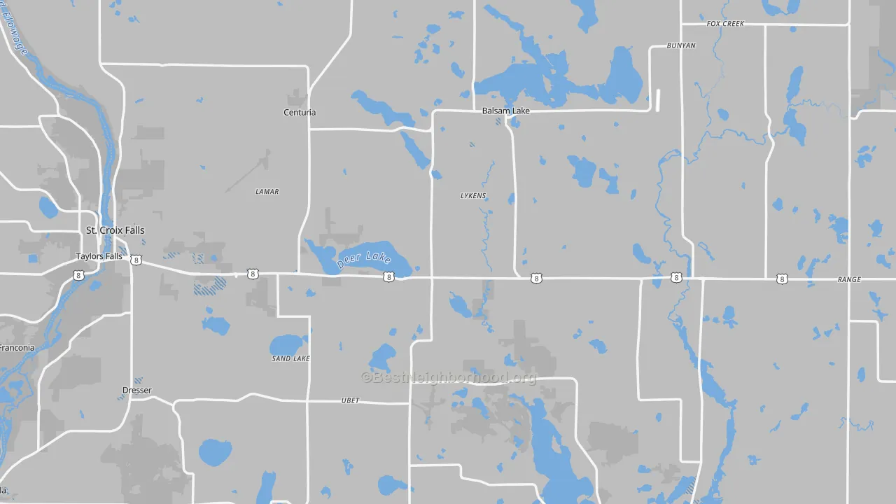 Transit Grade map of Polk County, WI