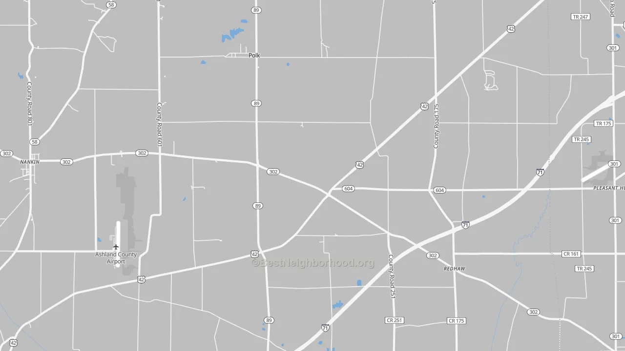 Transit Grade map of Polk, OH