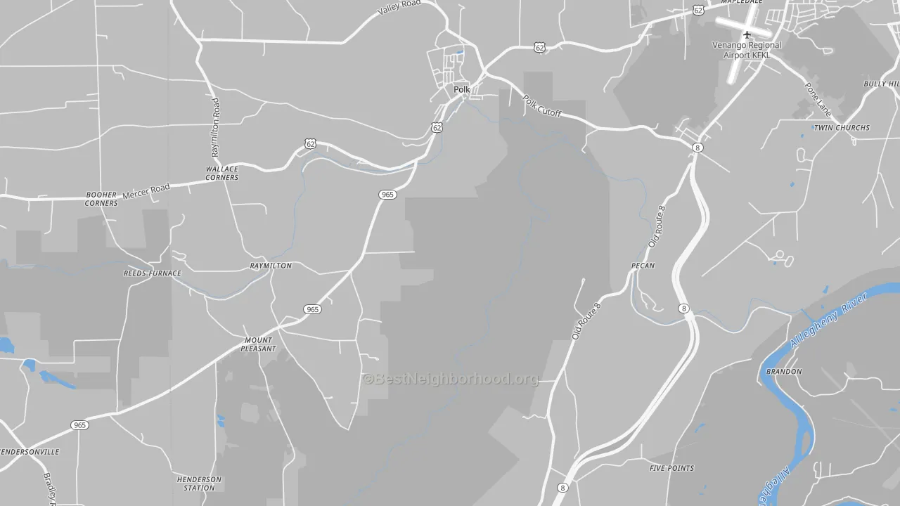 Transit Grade map of Polk, PA