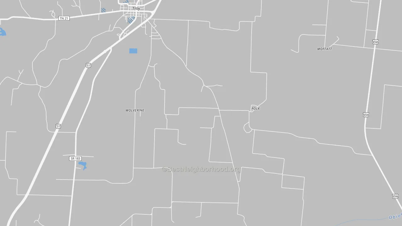 Transit Grade map of Polk, TN