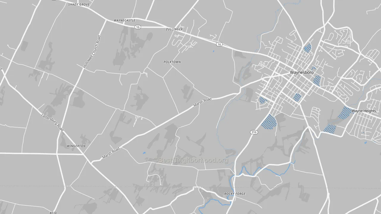 Transit Grade map of Polktown, PA