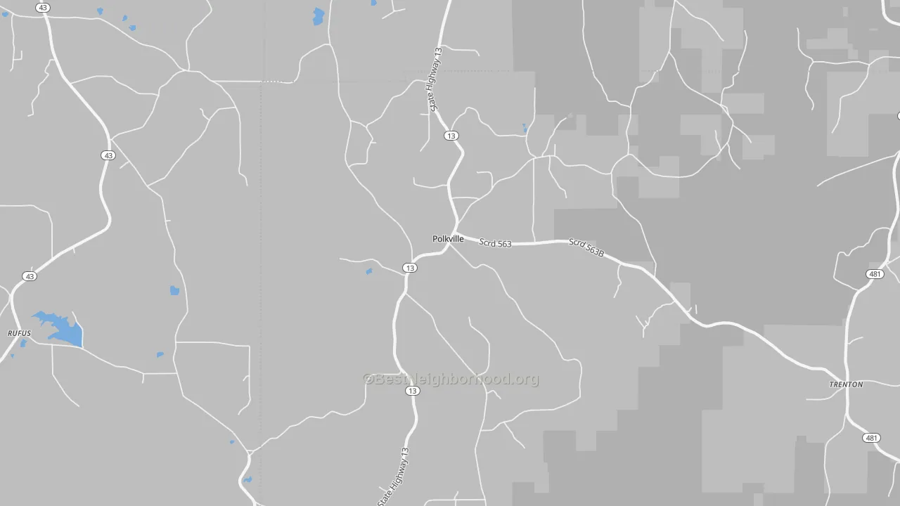 Transit Grade map of Polkville, MS
