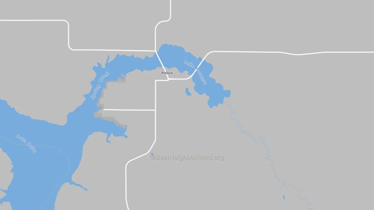 Transit Grade map of Pollock, SD