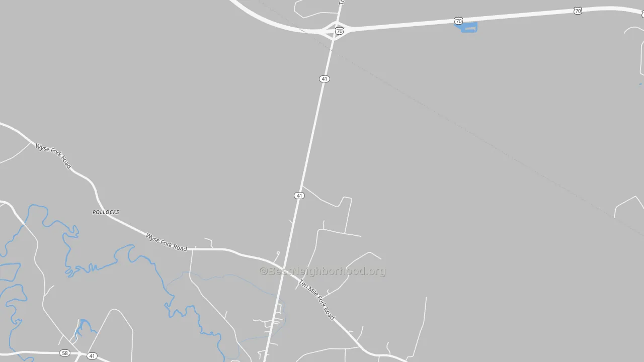 Transit Grade map of Pollocks, NC