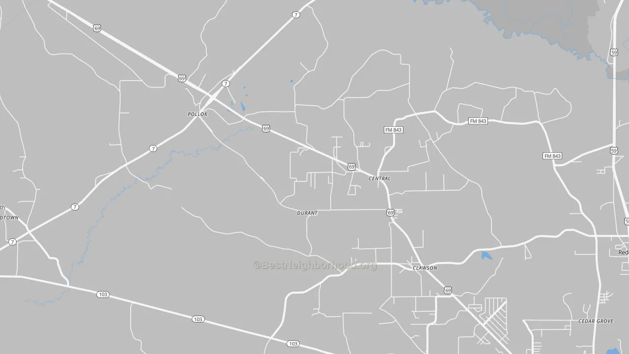 Transit Grade map of Pollok, TX