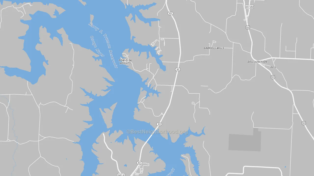 Transit Grade map of Pom-o-sa Heights, MO