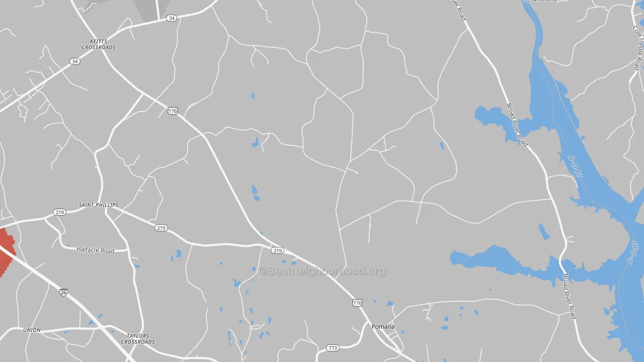 Transit Grade map of Pomaria, SC