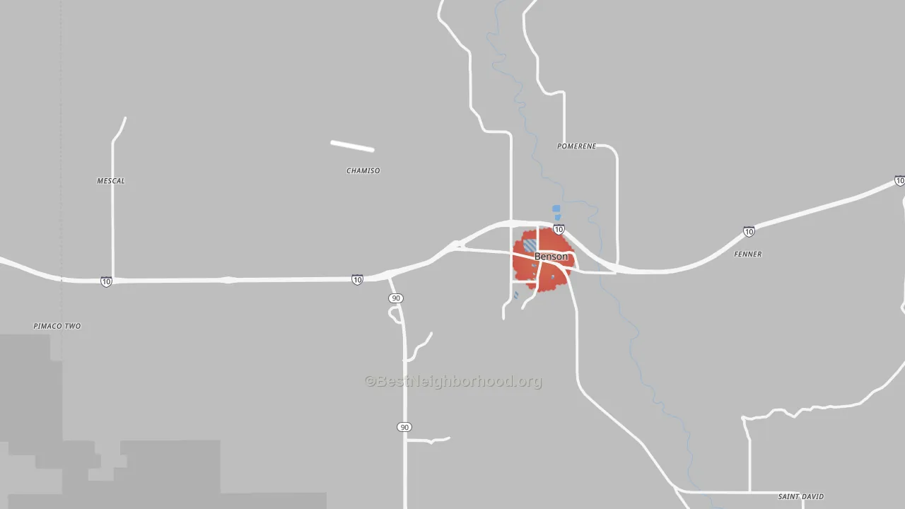 Transit Grade map of Pomerene, AZ