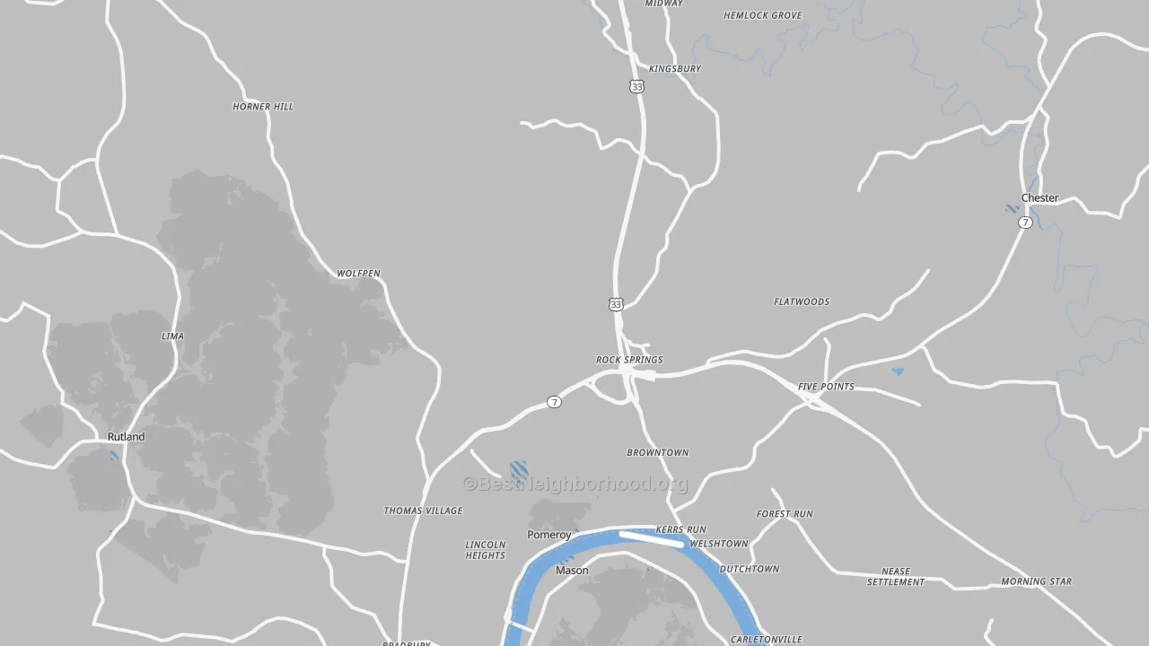 Transit Grade map of Pomeroy, OH
