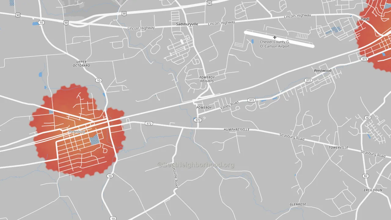 Transit Grade map of Pomeroy, PA