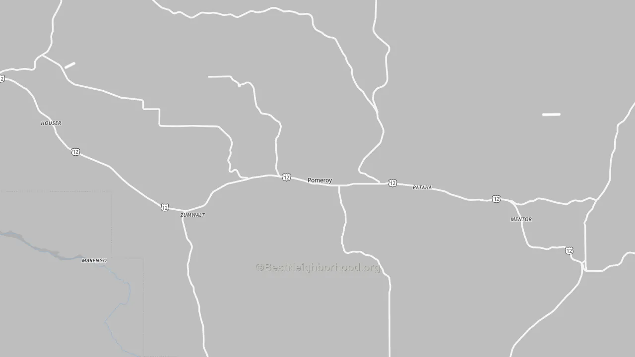 Transit Grade map of Pomeroy, WA