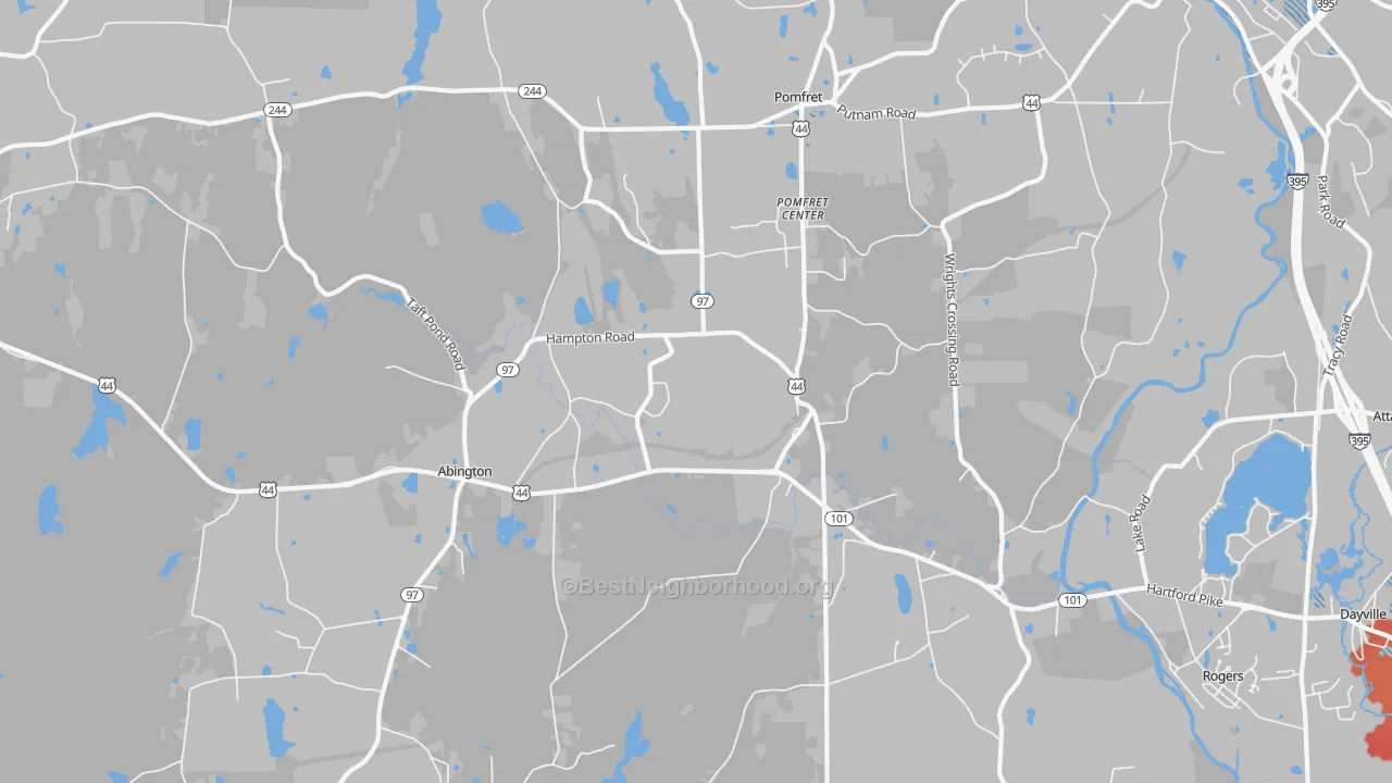 Transit Grade map of Pomfret Center, CT
