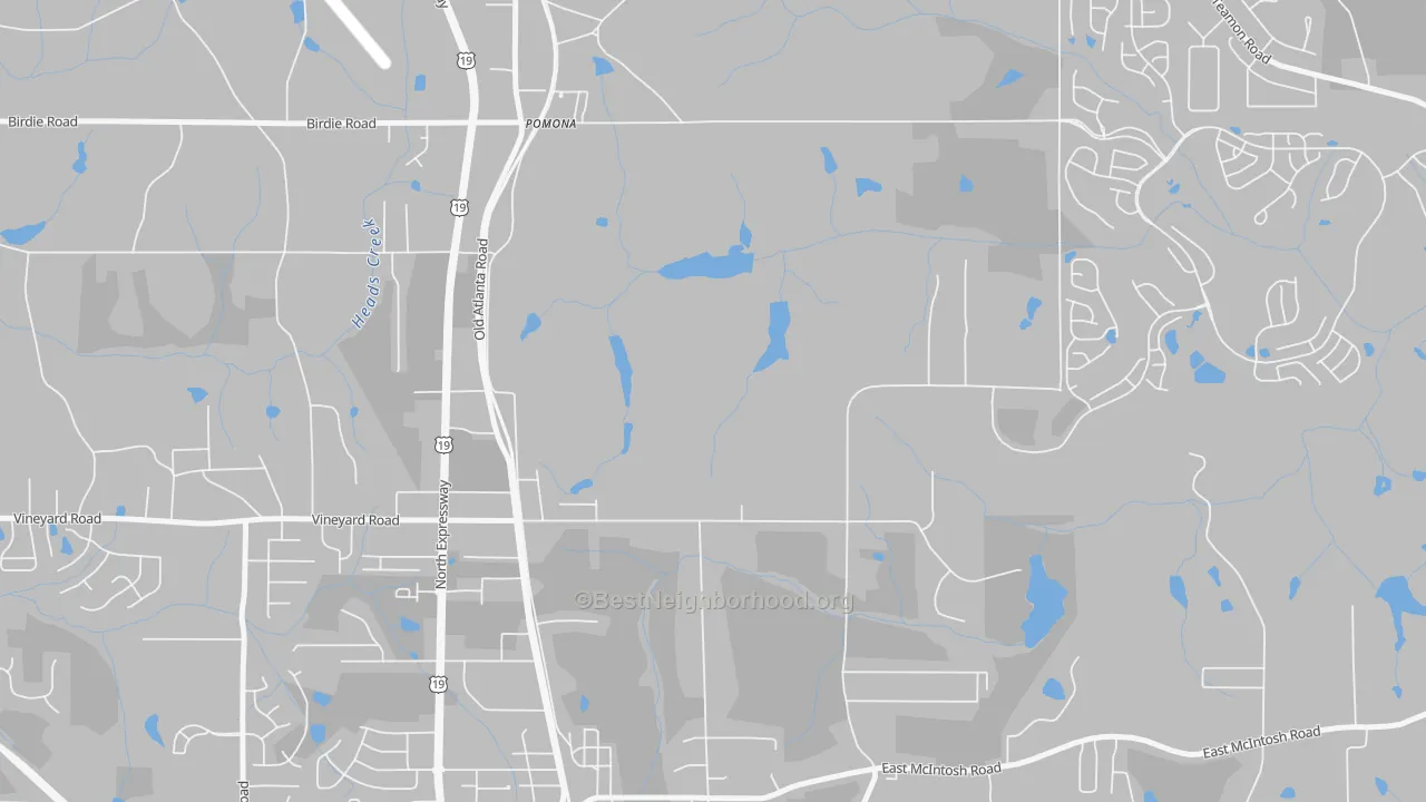 Transit Grade map of Pomona, GA