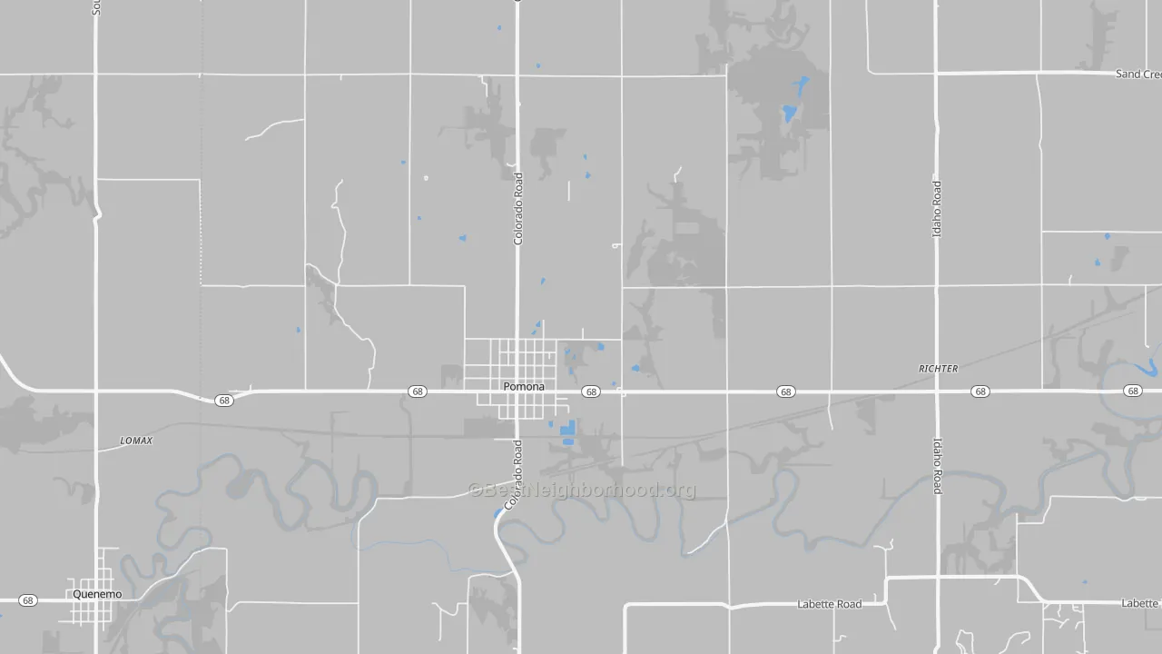 Transit Grade map of Pomona, KS