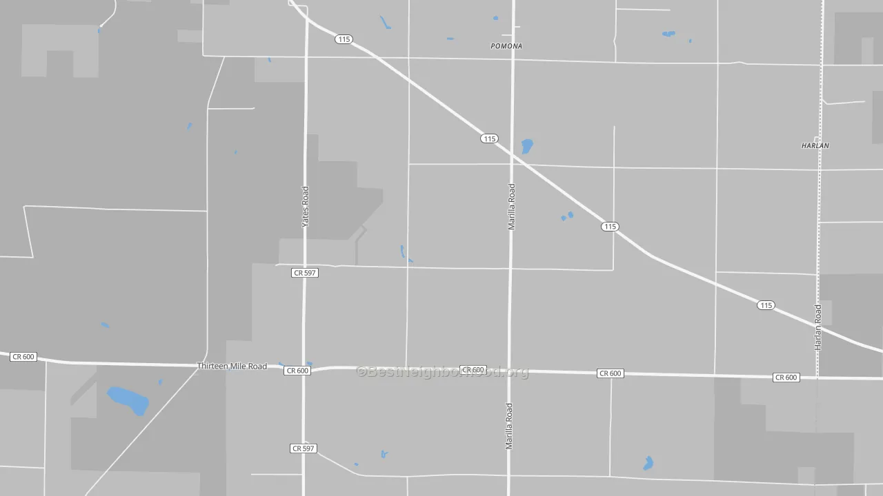 Transit Grade map of Pomona, MI
