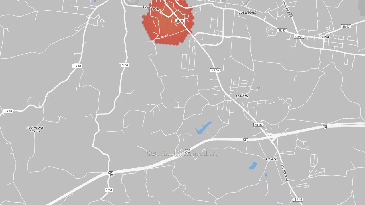 Transit Grade map of Pomona, TN