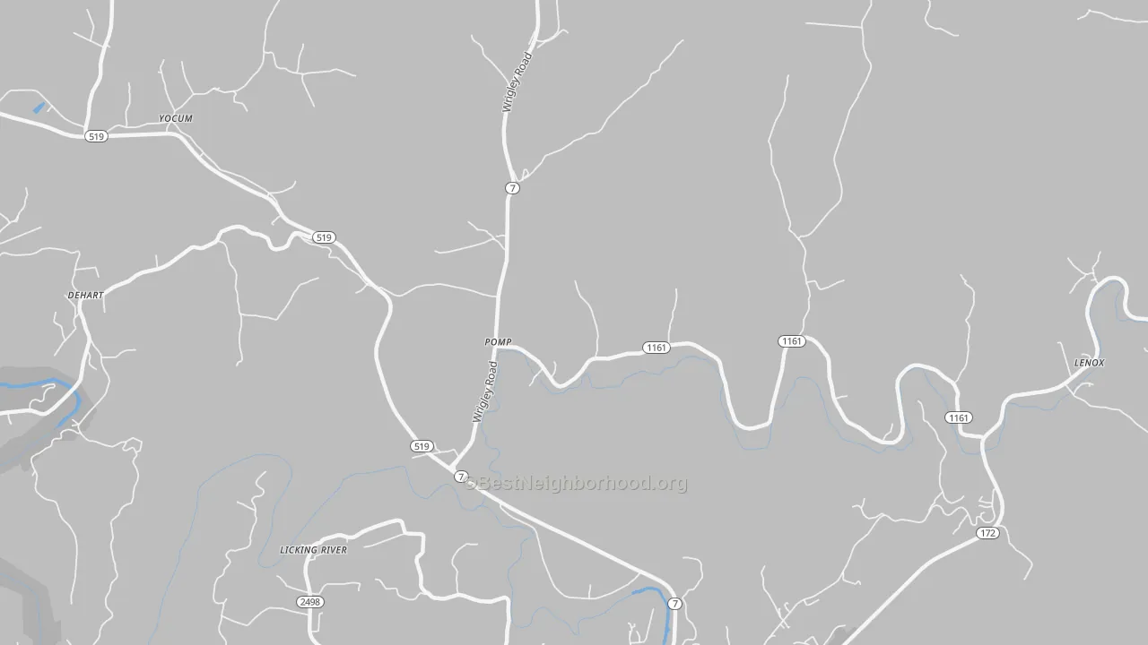 Transit Grade map of Pomp, KY