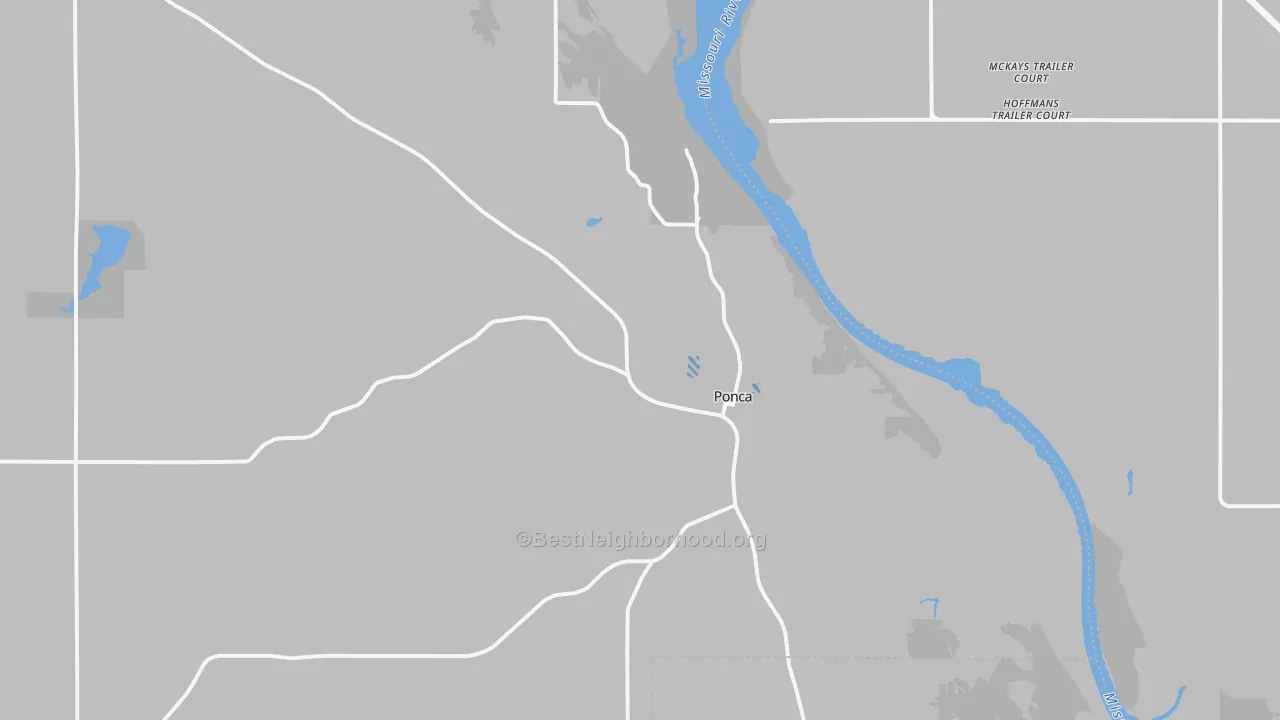Transit Grade map of Ponca, NE