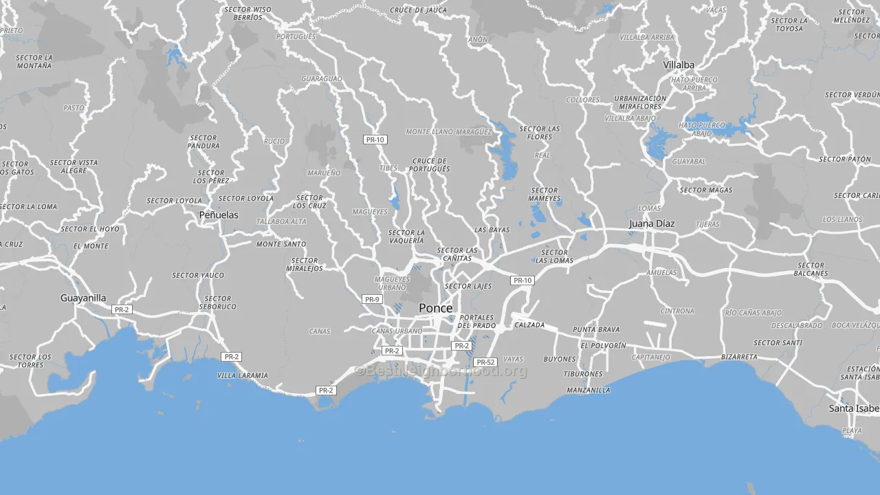 Transit Grade map of Ponce, PR