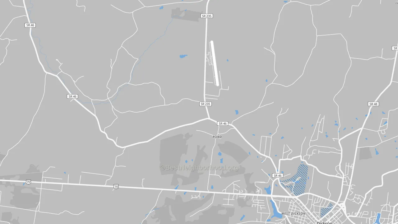 Transit Grade map of Pond, TN