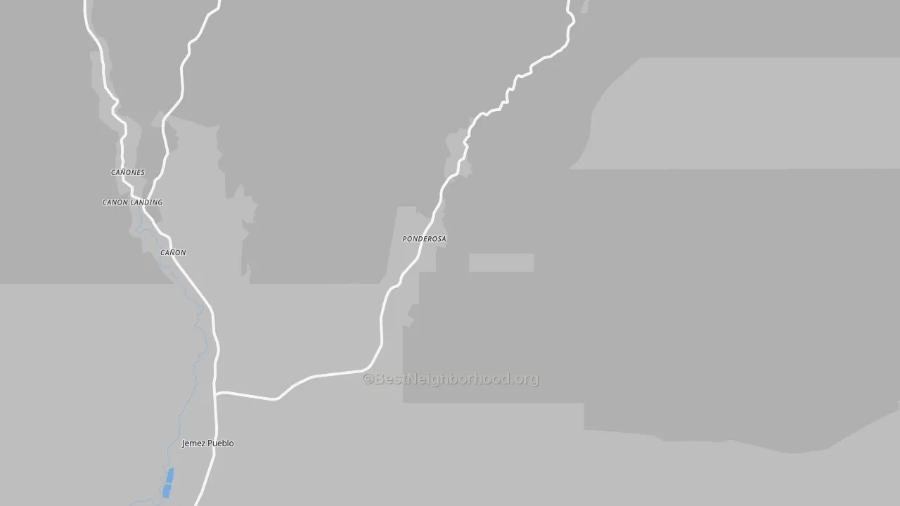 Transit Grade map of Ponderosa, NM
