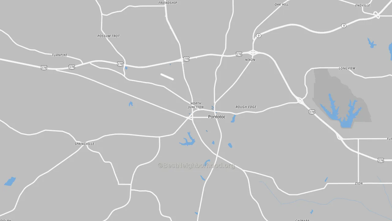 Transit Grade map of Pontotoc County, MS