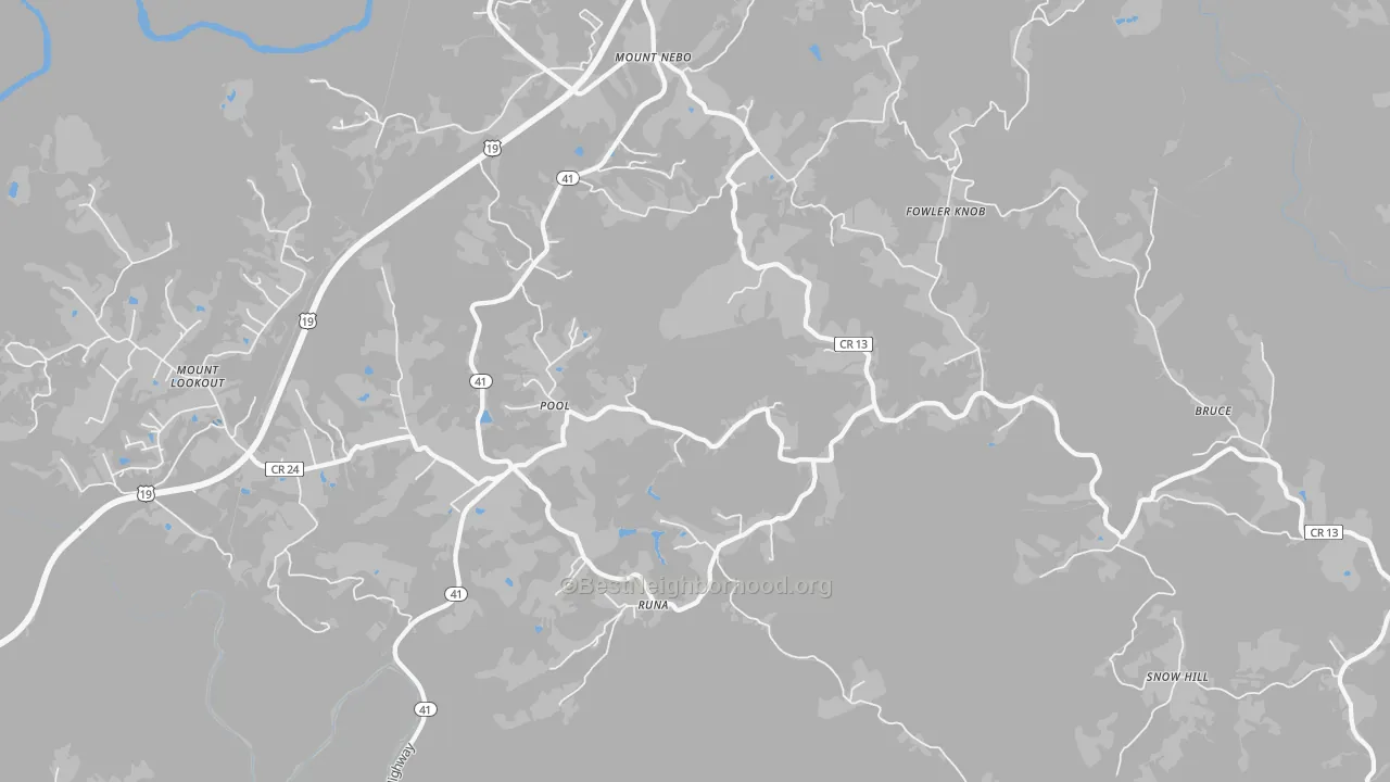 Transit Grade map of Pool, WV