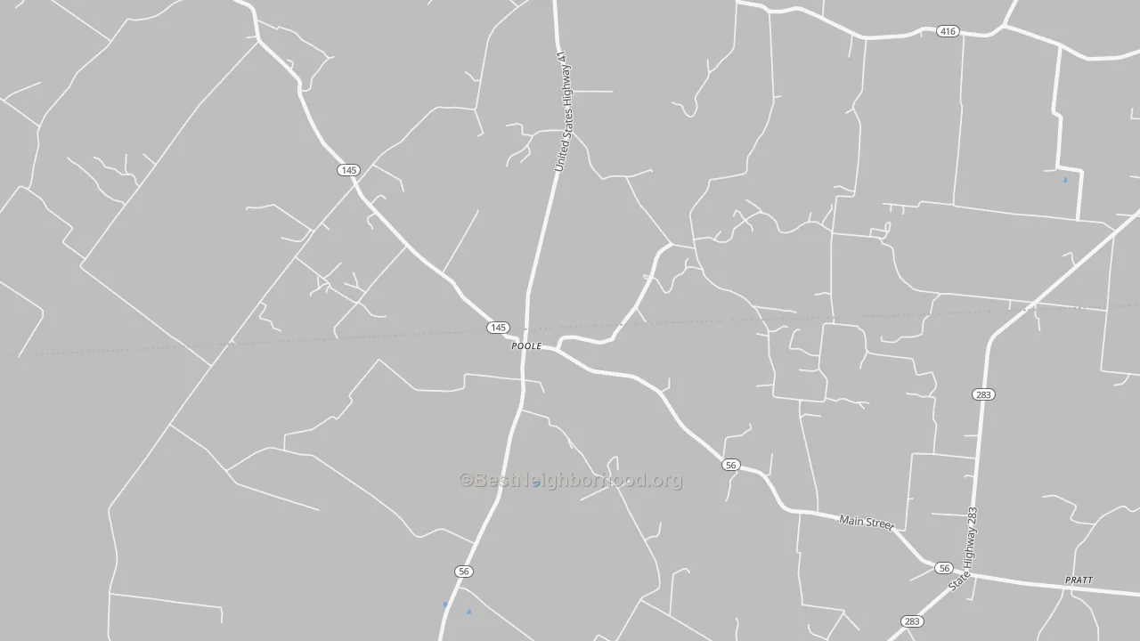 Transit Grade map of Poole, KY