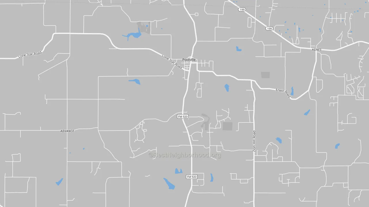 Transit Grade map of Poolville, TX