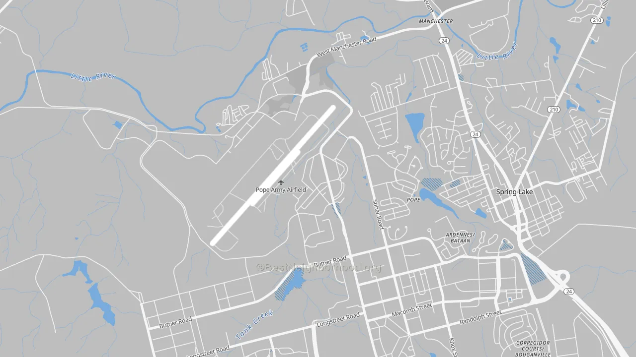 Transit Grade map of Pope Air Force Base, NC