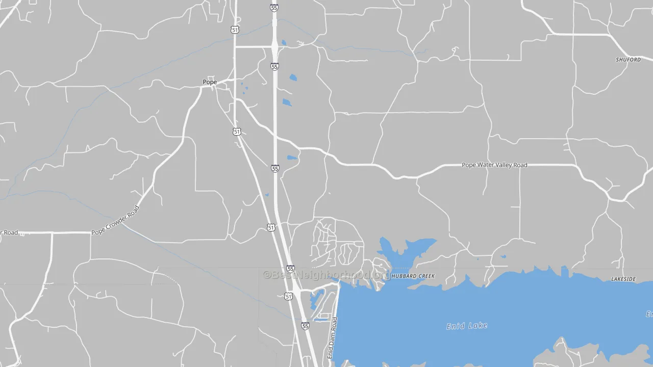 Transit Grade map of Pope, MS