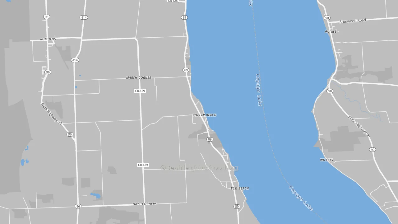 Transit Grade map of Poplar Beach, NY