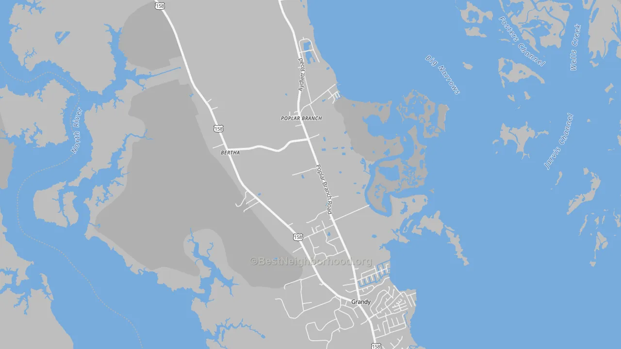 Transit Grade map of Poplar Branch, NC