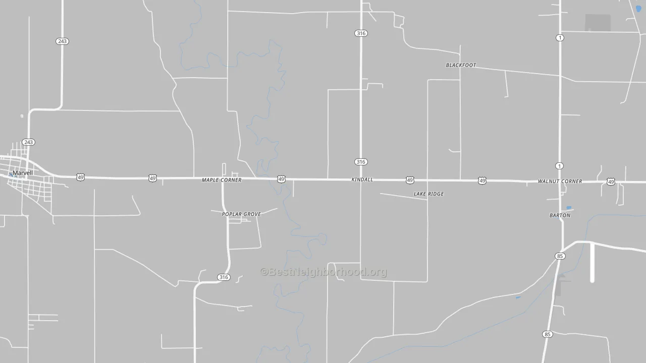 Transit Grade map of Poplar Grove, AR