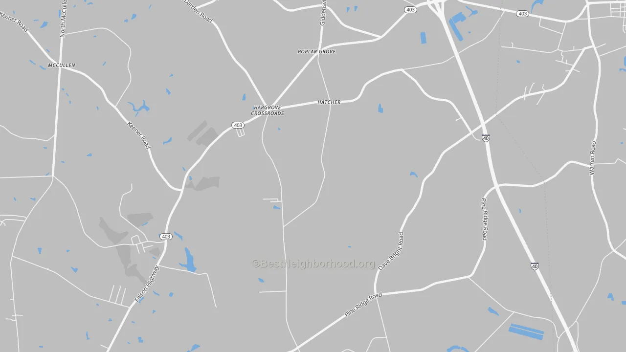 Transit Grade map of Poplar Grove, NC