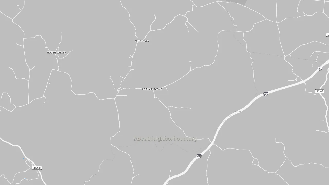 Transit Grade map of Poplar Grove, TN