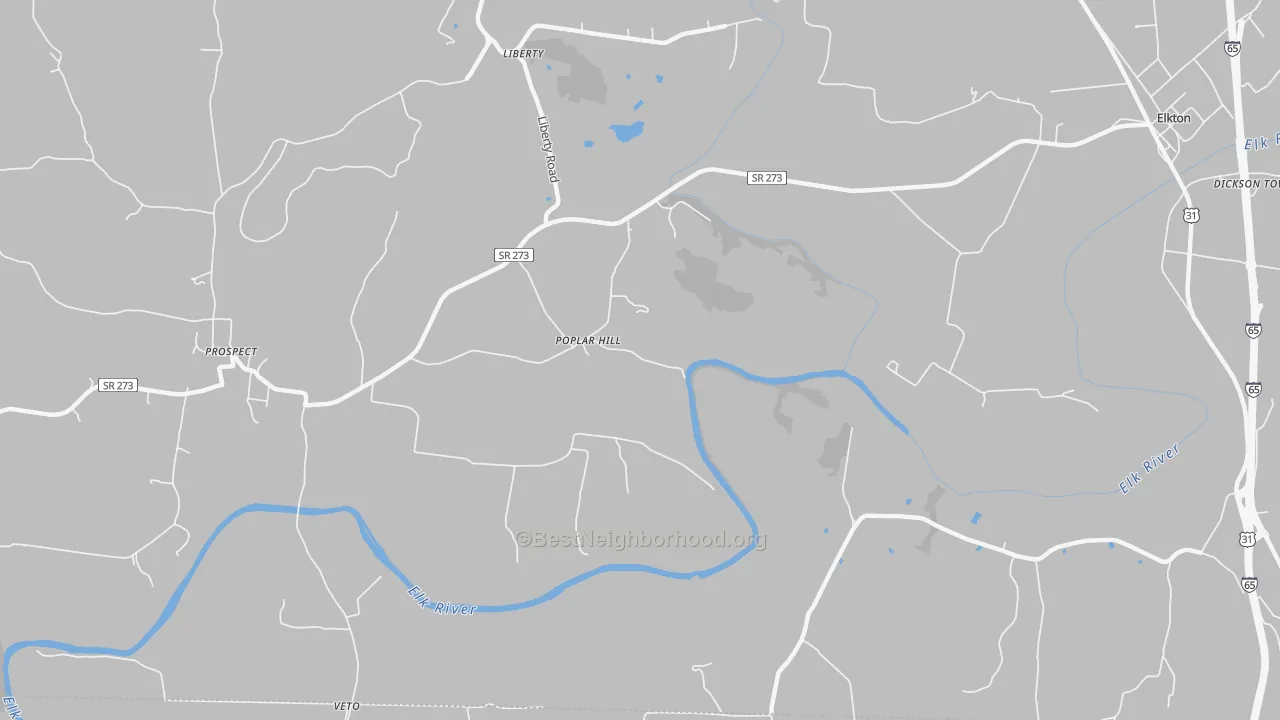Transit Grade map of Poplar Hill, TN