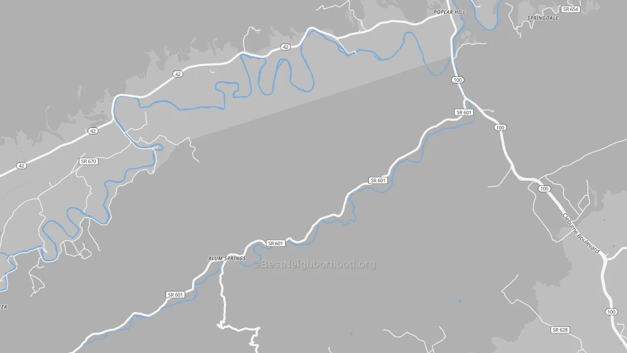 Transit Grade map of Poplar Hill, VA