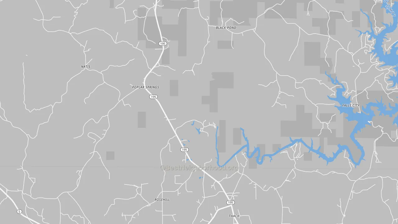 Transit Grade map of Poplar Springs, AL