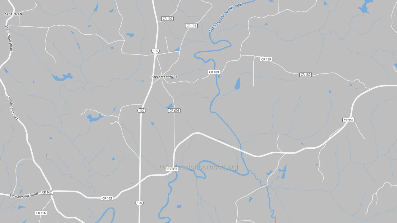 Transit Grade map of Poplar Springs, GA