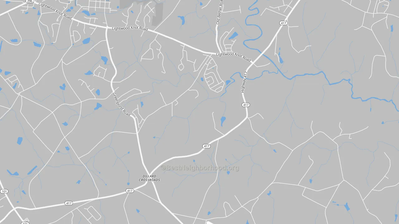 Transit Grade map of Poplar Springs, SC