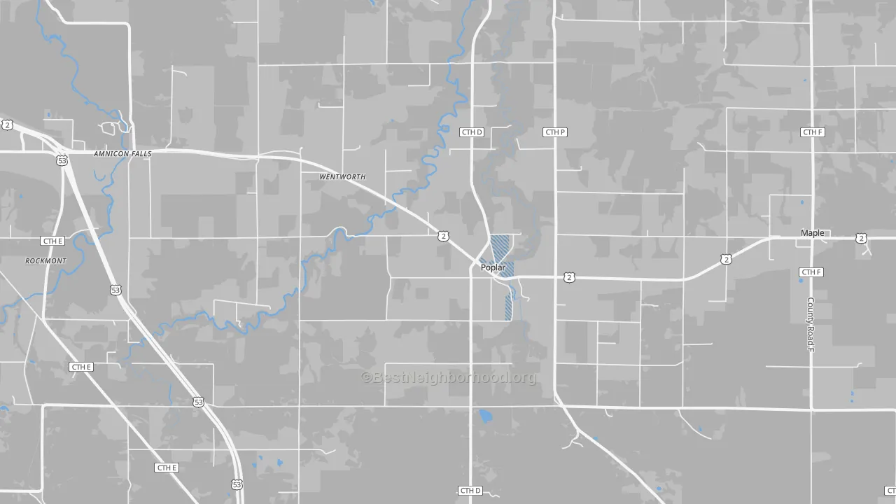 Transit Grade map of Poplar, WI