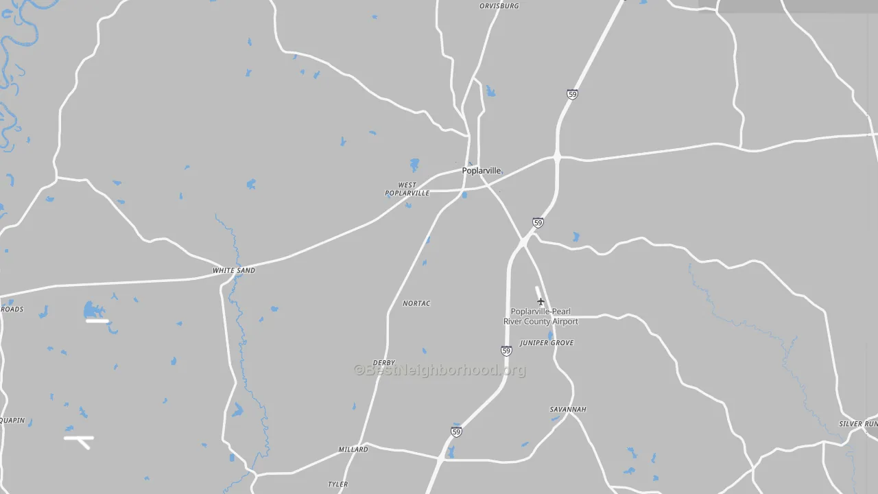 Transit Grade map of Poplarville, MS