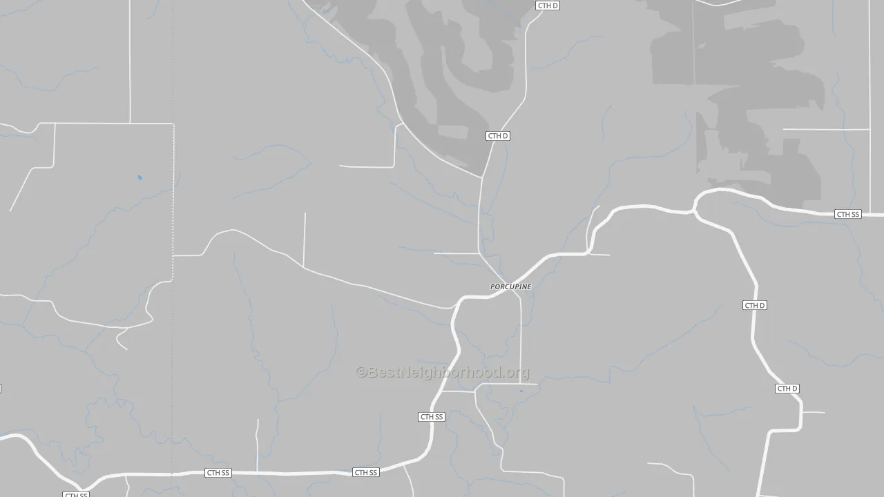 Transit Grade map of Porcupine, WI