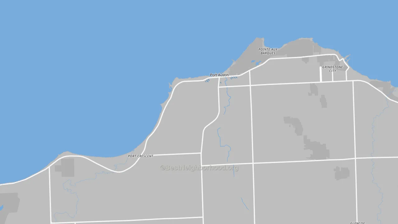 Transit Grade map of Port Austin, MI
