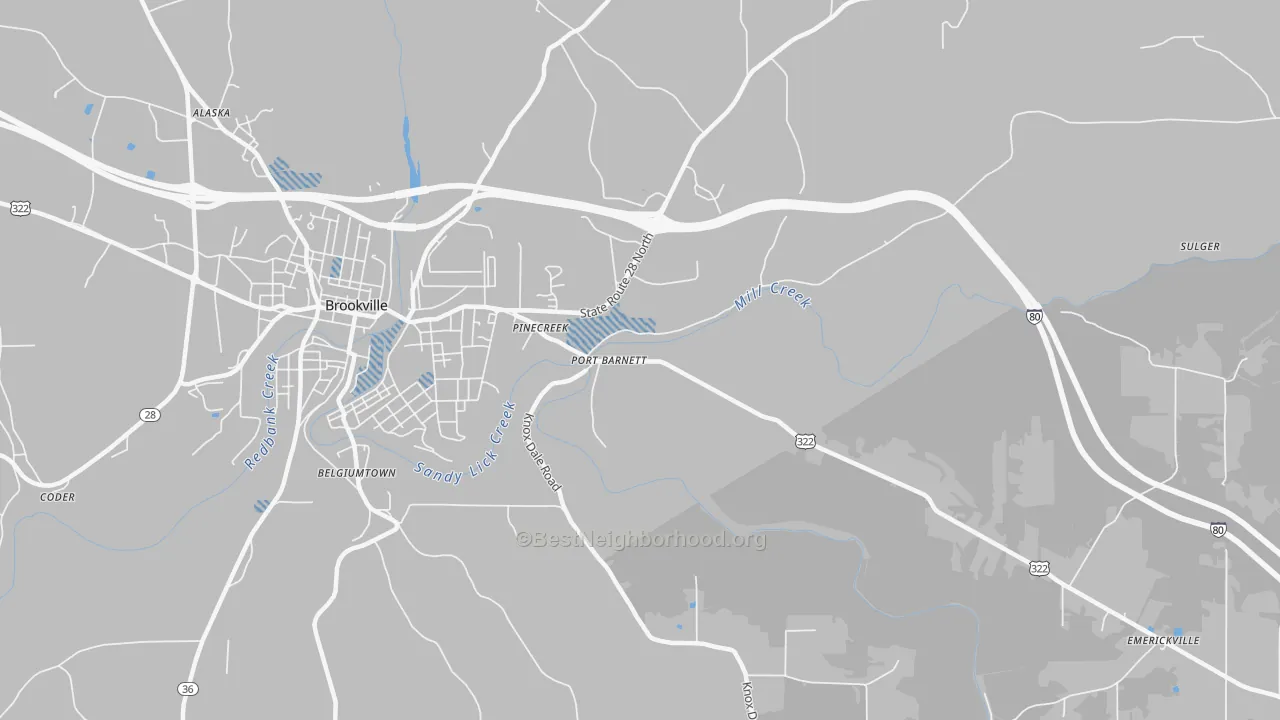Transit Grade map of Port Barnett, PA