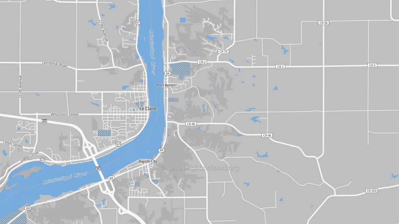 Transit Grade map of Port Byron, IL